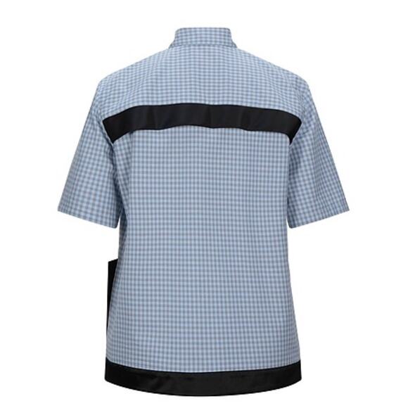 Nicomede, Gingham Shirt with Satin Detail, NWT, Large - Picture 2 of 4